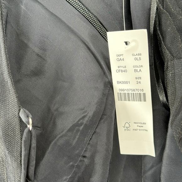 J CREW COLLECTION Black Tulle Maxi Gown Plus Size Women's 24 NWT Glam Goth - Picture 7 of 10